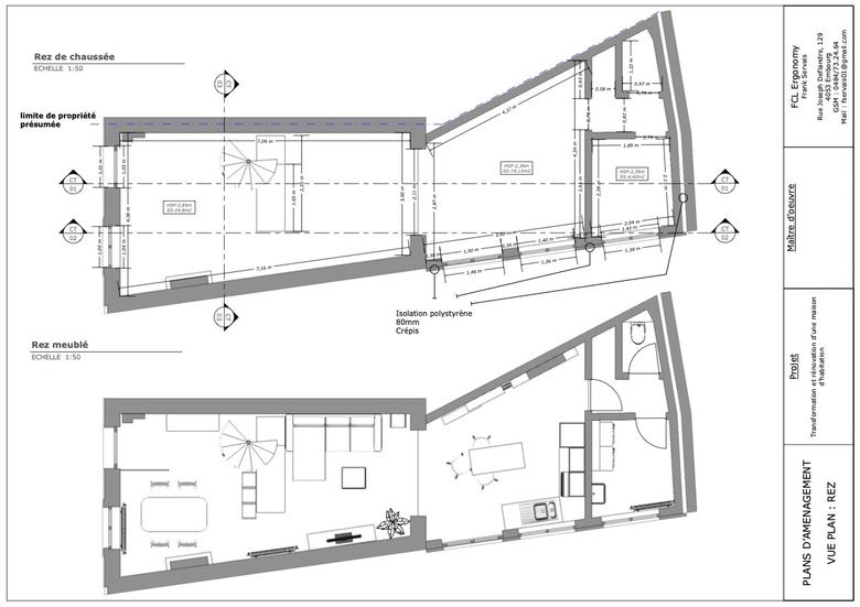 Plan d'aménagement rez-de-chaussée
