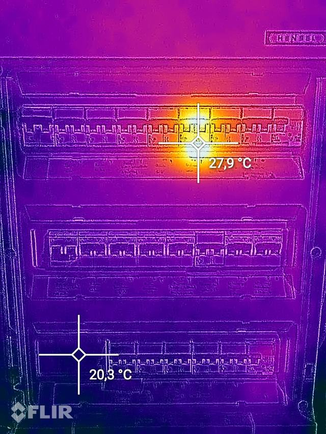 Thermographie d'un tableau électrique